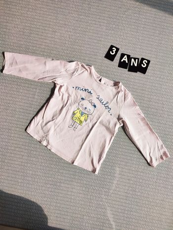 T-shirt manches longues fille - Tex - 3 ans