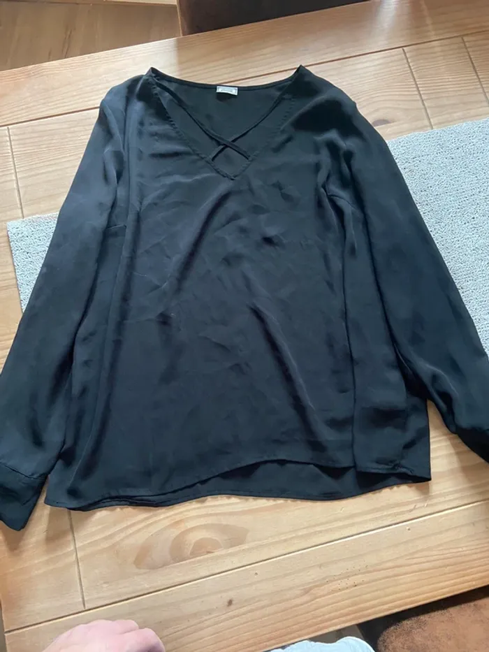 Blouse manches longues noir L