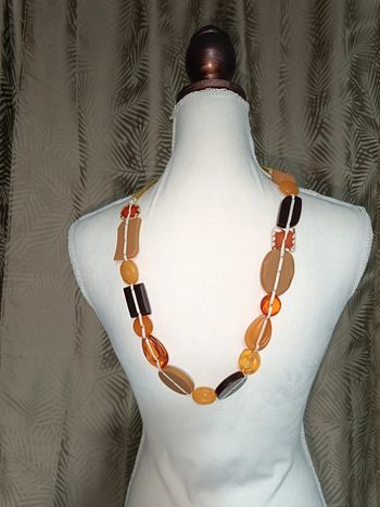 Joli Sautoir Coloré 🧡Grosse Perle