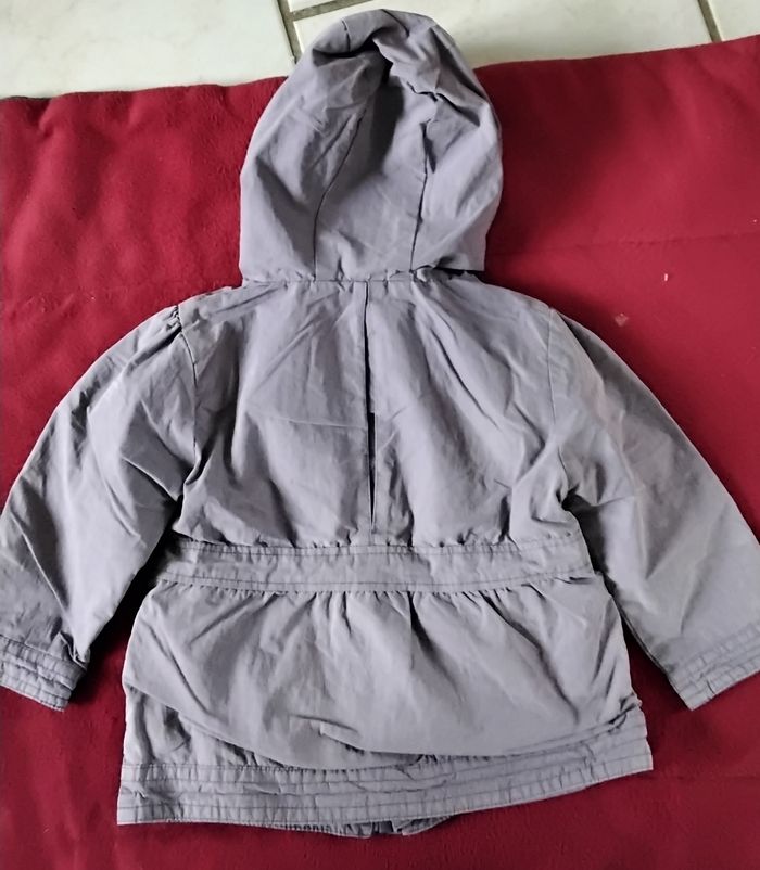 Blouson à capuche, fermeture  ,poches  ,violet  ,Kidkanai  ,24M  80cm - photo numéro 4