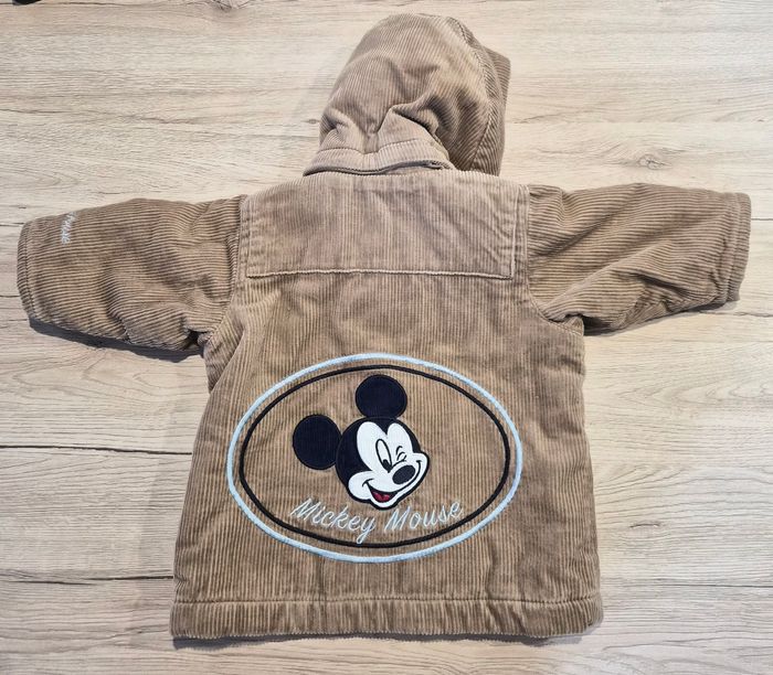 Manteau marron en velours côtelé, H&M Disney Mickey Mouse, 6-9 mois 74 cm - photo numéro 3