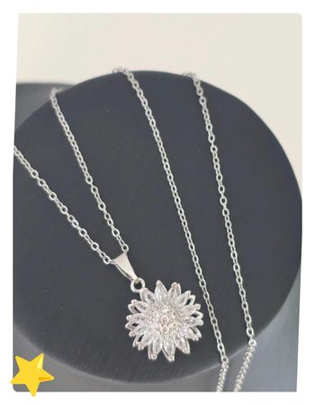 Collier pendentifs tournesol rotatif🌻 acier inoxydable chirurgical
