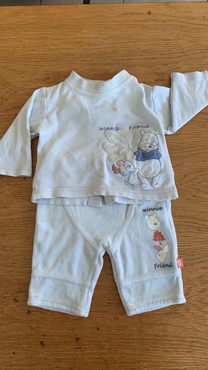 Ensemble Winnie bleu ciel 3 mois