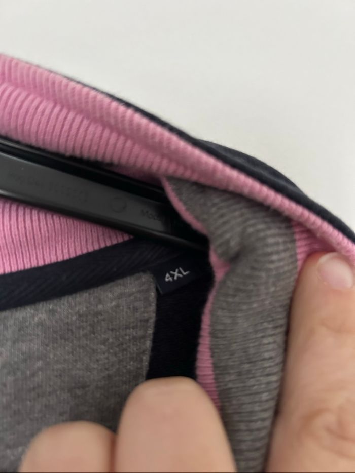 Veste zippée bleu marine avec col écusson brodé Éden Park 4XL - photo numéro 4