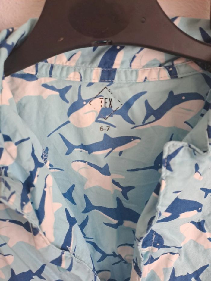 Pyjama garçon chemisette et short bleu requins BCBG tex 6/7 ans - photo numéro 3