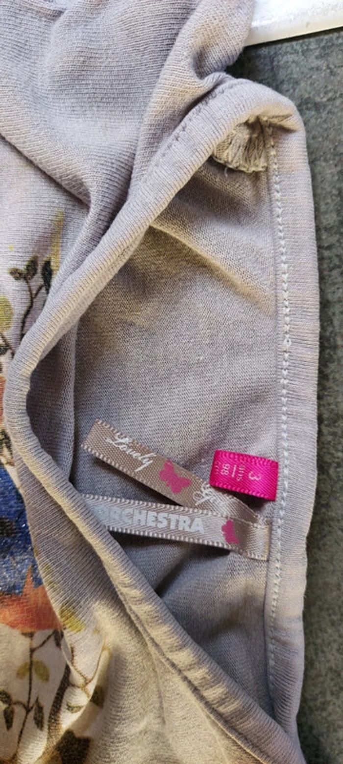 T shirt gris, manches longues, Orchestra, 3 ans - photo numéro 2