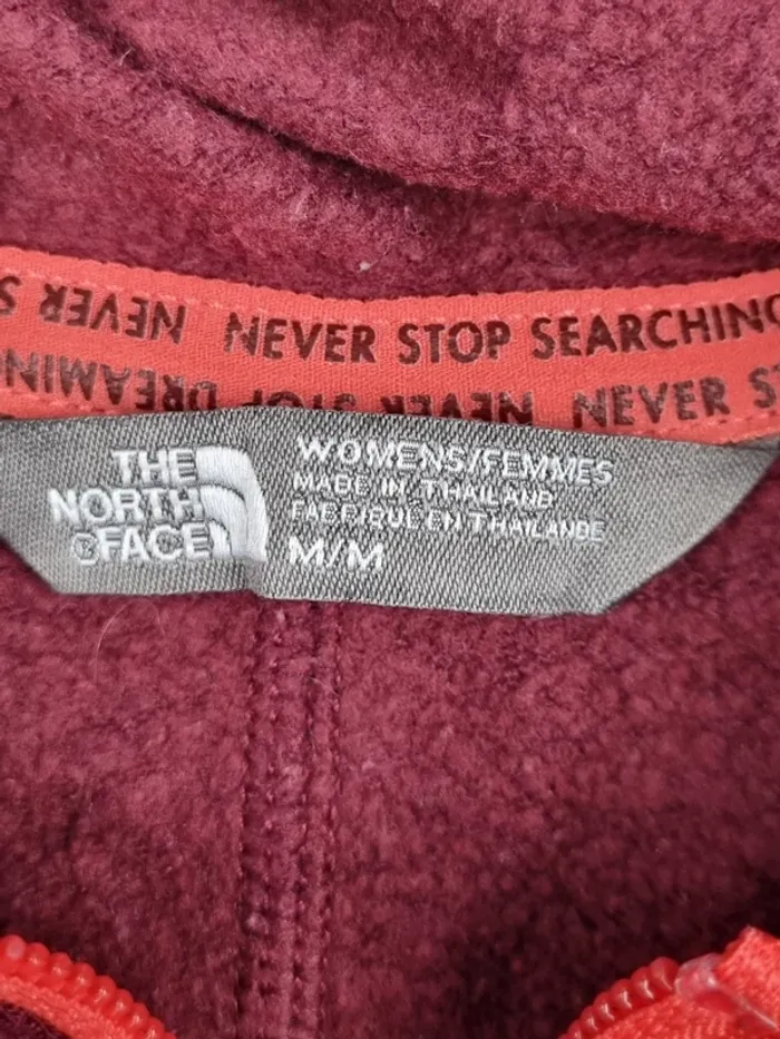 Gilet zippé à capuche The North Face bordeaux, M Femmes (mesures en photos) - photo numéro 6