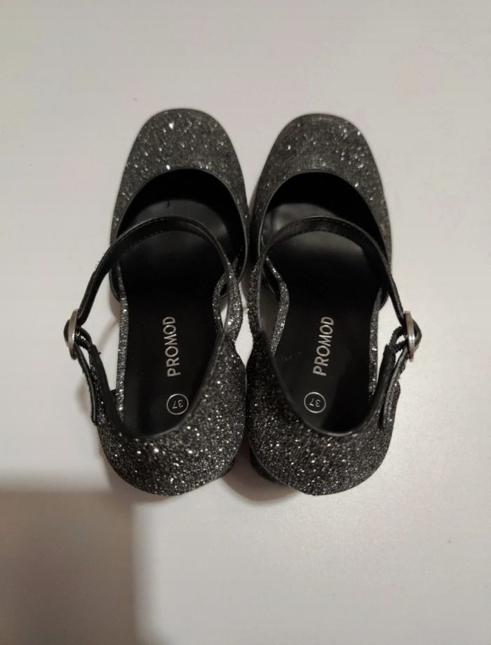 Talons paillettes argentées T37 - photo numéro 3