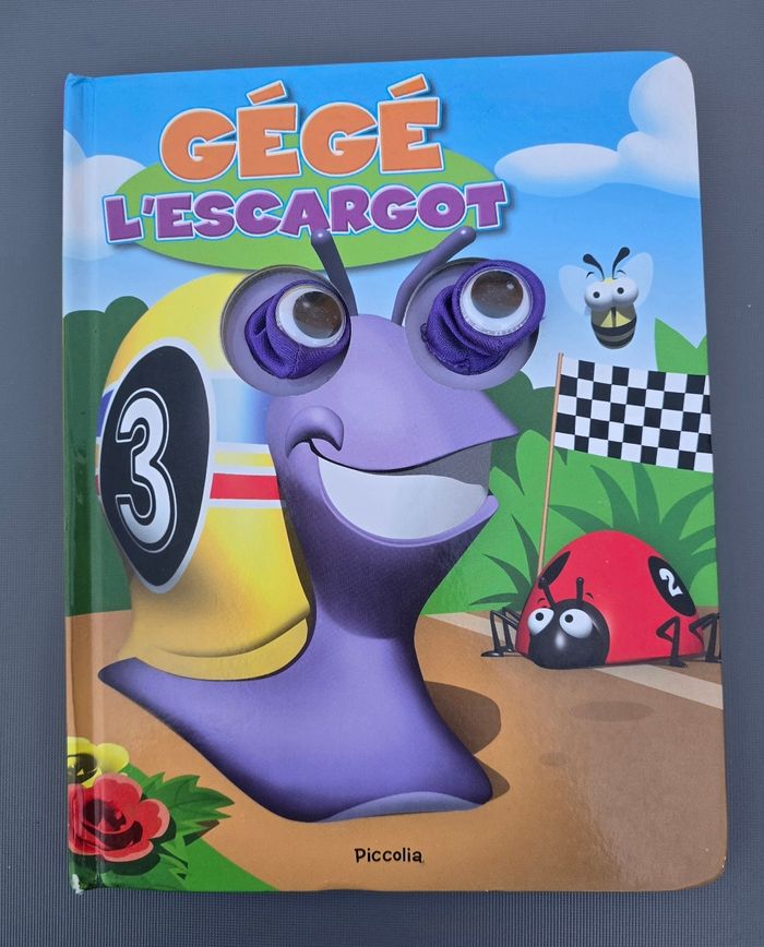 Piccolia : livre marionnette Gégé l'escargot