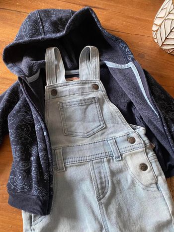 lot salopette et gilet garçon