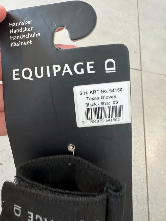 Gants noir Equipage taille XS, neuf - photo numéro 3