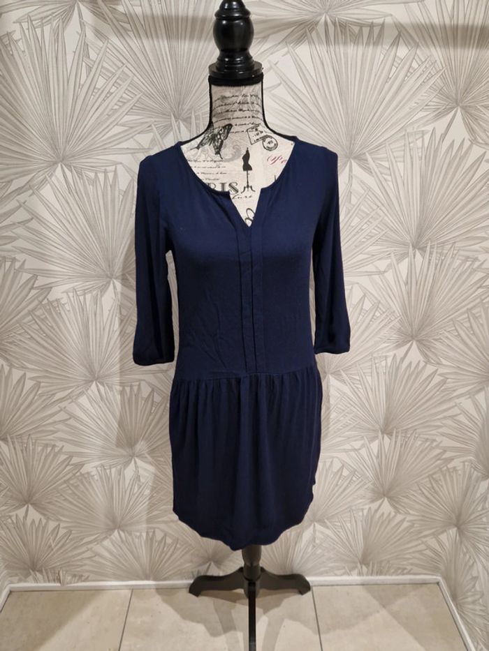 Jolie robe manches 3/4 bleu marine Promod taille 36