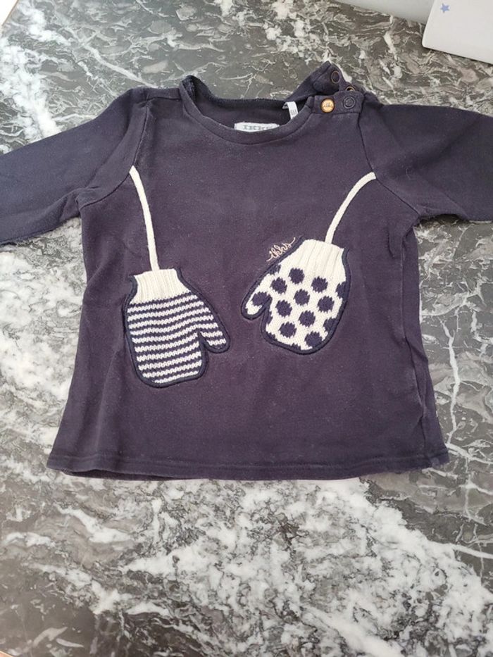 T-shirt ML IKKS t. 6 mois - photo numéro 3