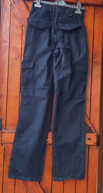 Pantalon cargo noir, fille, taille 32