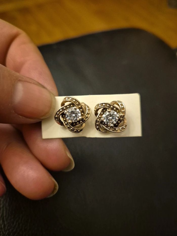 boucles d'oreilles avec strass