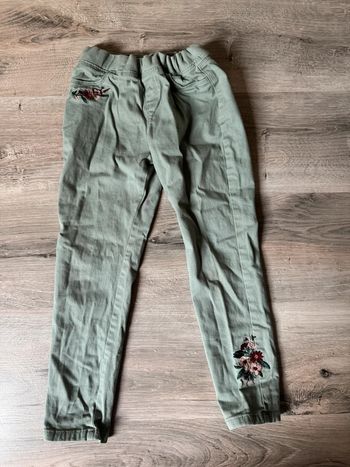 Pantalon vert fleuri 8 ans verbaudet