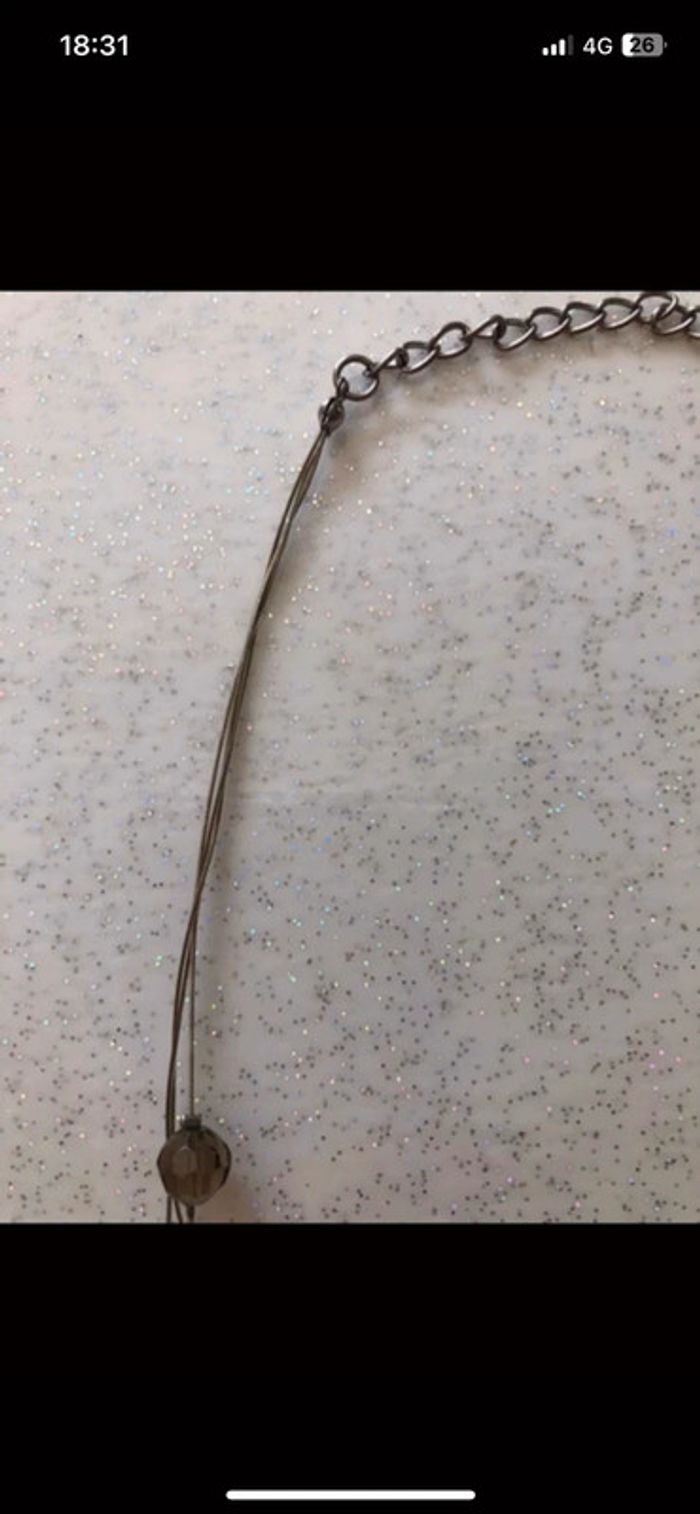 Collier 3 rangs fantaisie - photo numéro 9