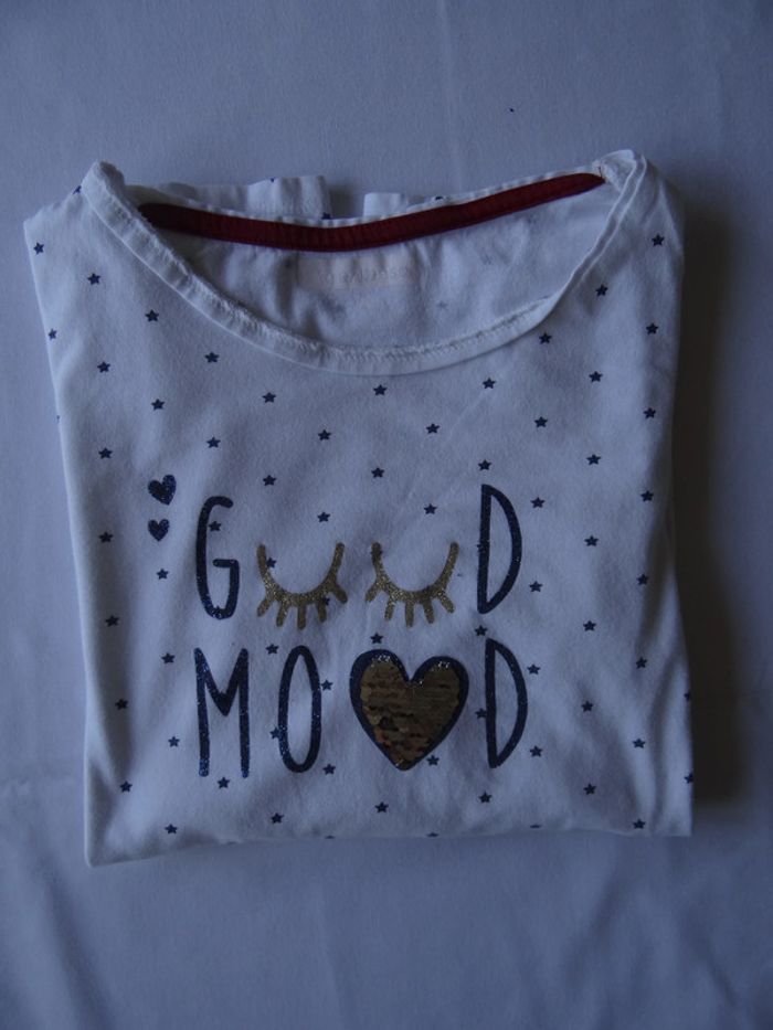 t-shirt manches longues blanc 12 ans