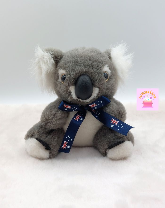 Petite peluche doudou koala gris blanc Australie Ascool 16 cm