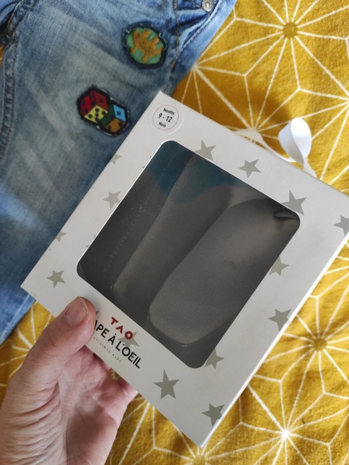 Ensemble tee shirt Manche longue et un manche courte +jeans+chaussures - photo numéro 11