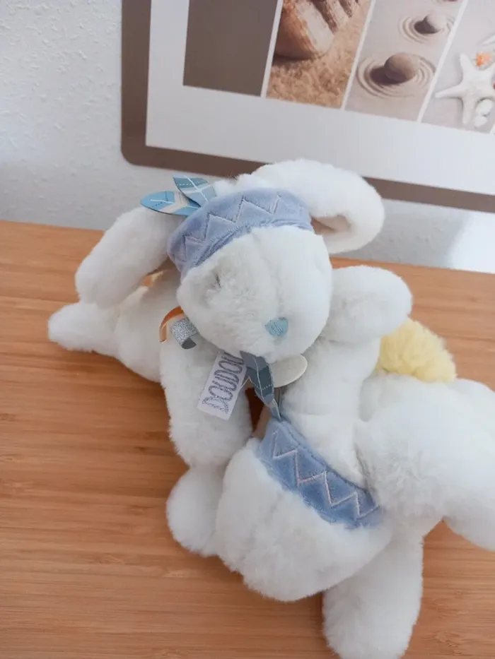 2 Peluches doudous lapin Doudou et Compagnie Paris - photo numéro 2