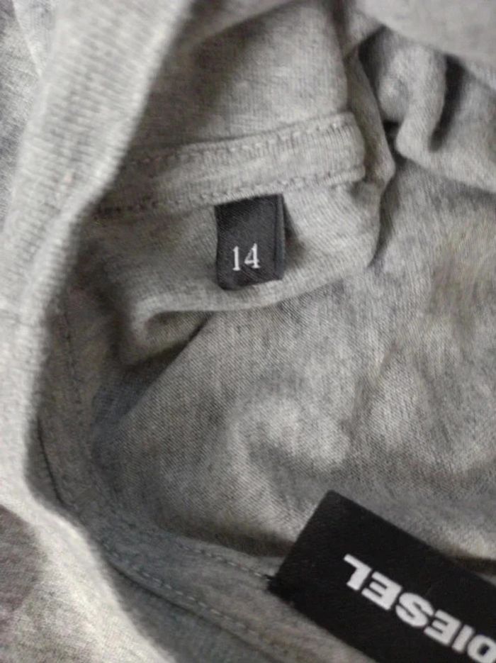 t-shirt manches longues garçon gris taille 14 ans DIESEL neuf - photo numéro 5