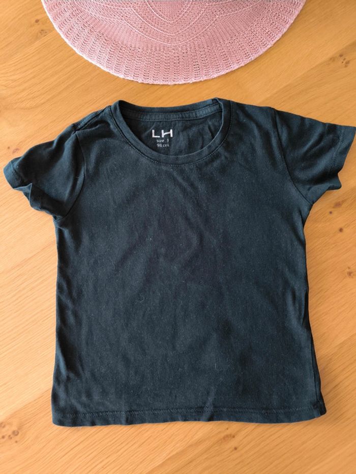 T-shirt mc noir la halle taille 3 ans - photo numéro 2