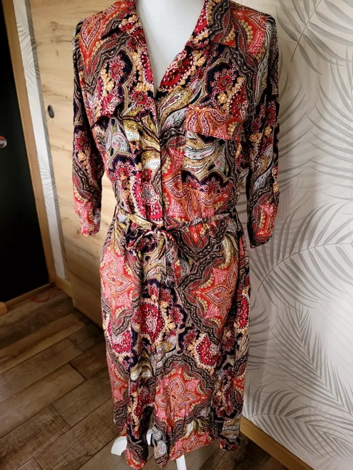 Robe paprika taille S femme - photo numéro 2