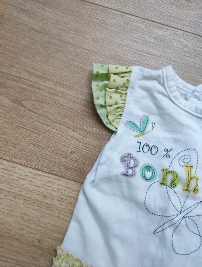 Ensemble jupe t-shirt manches courtes 3 mois
Très bon état - photo numéro 3