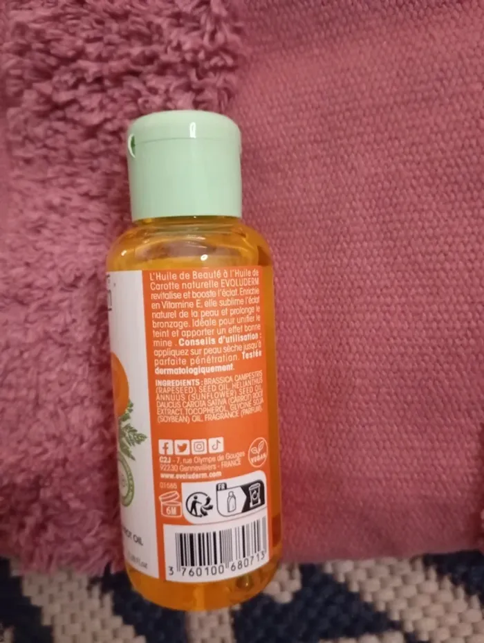 L'huile à la carotte, evoluderm, neuf - photo numéro 2