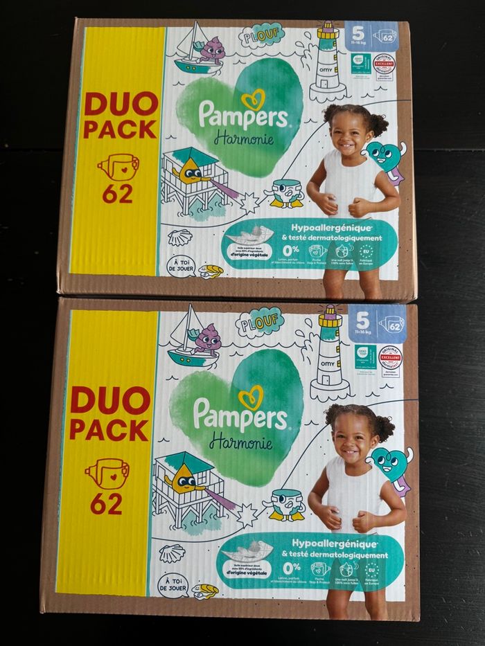 124 couches Pampers harmonie taille 5
