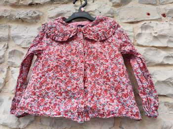 chemise a fleurs multicolores sergent major🌸taille 4 ans🌸envoie rapide aujourd'hui ou demain