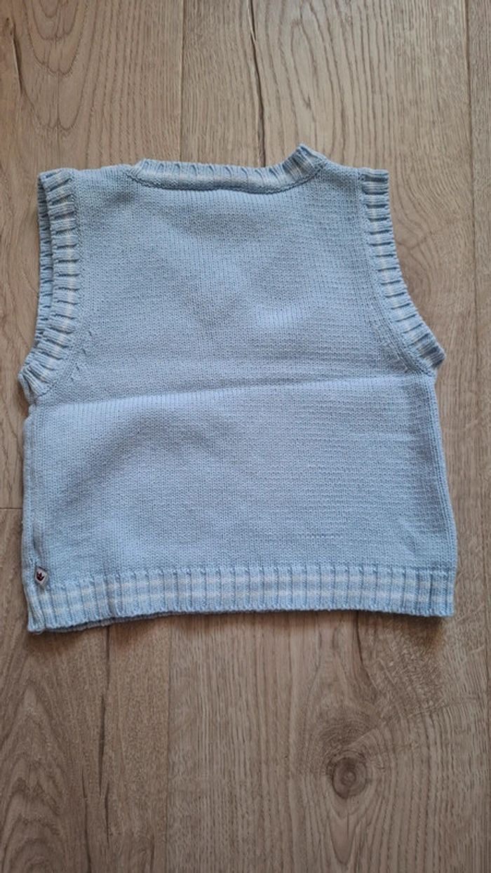 Lot 2 pulls sans manche 12mois - photo numéro 4