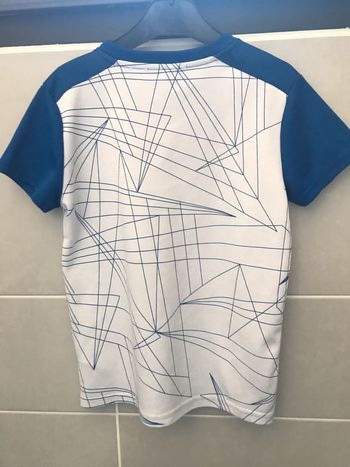 tshirt bleu et blanc zeeman garçon 9-10 ans 134-140 cm polyester - photo numéro 2