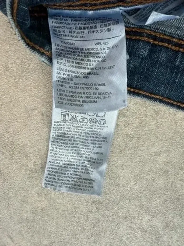 Jeans Levi's 512 W29 FR38 L32 coupe droite bleu marine Femme Women pan520b - photo numéro 6