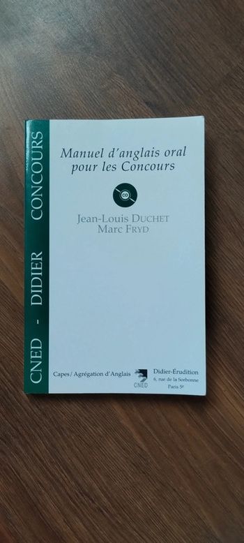 Manuel d'anglais avec cd oral pour les concours