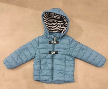 Blouson doudoune bleu garçon 23 mois
