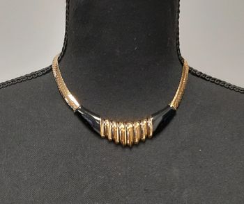 Magnifique collier vintage plastron raz du cou Orena Paris