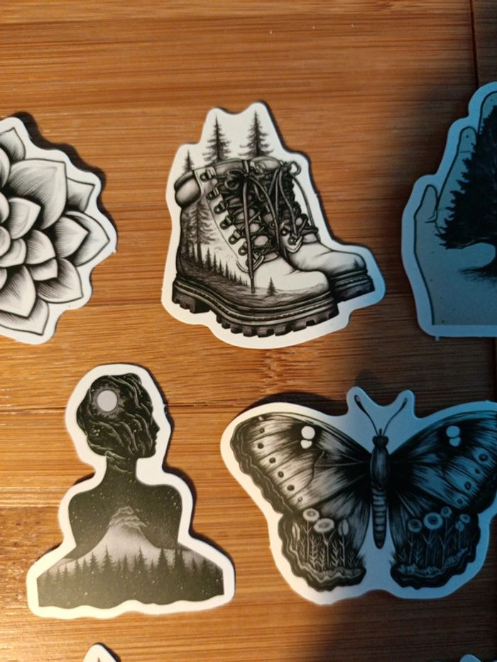 Stickers noirs et blancs paysage et autres  . - photo numéro 5