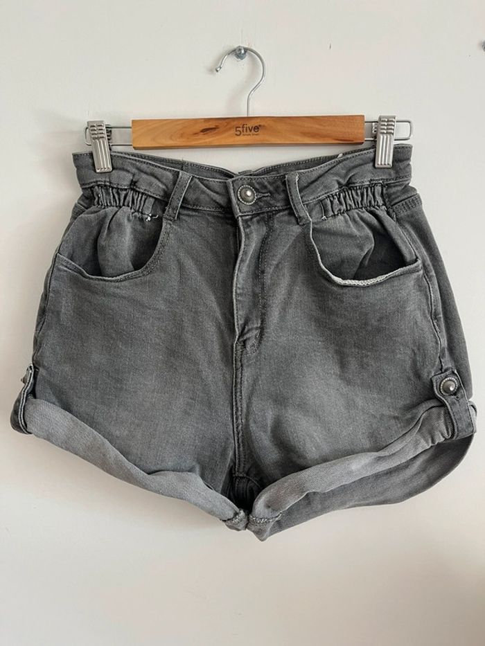 Short en jean gris Denim - photo numéro 3
