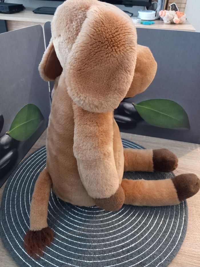Peluche chien marron 50cm très doux - photo numéro 3