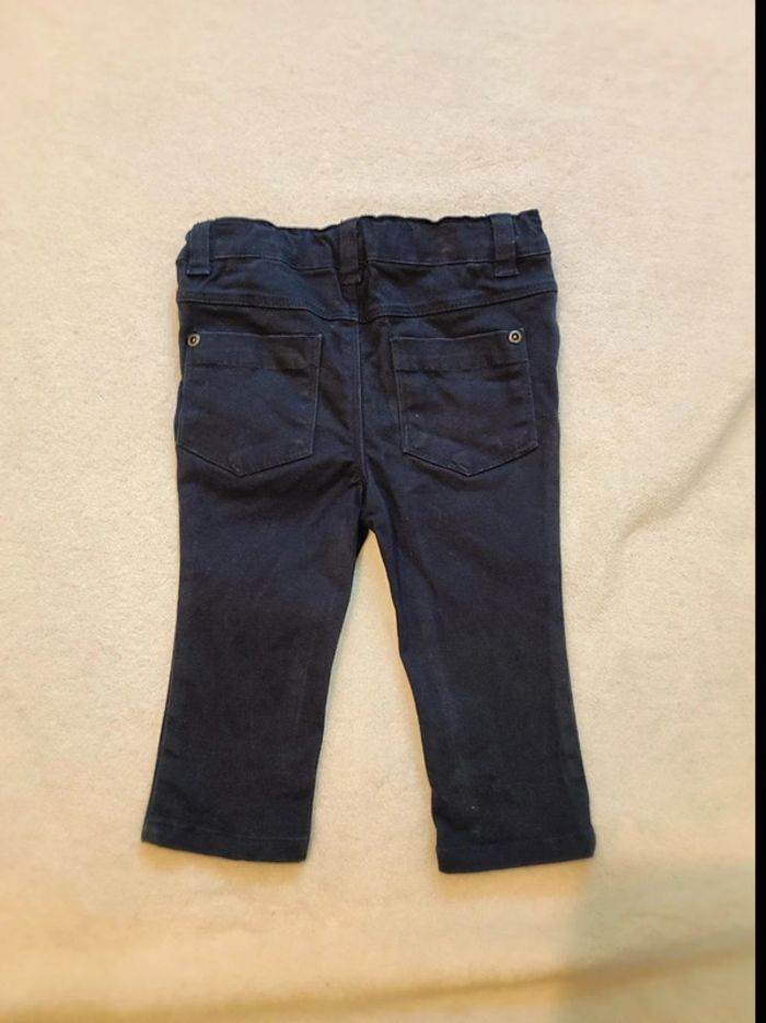 Pantalon bleu marine slim 9 mois - photo numéro 3