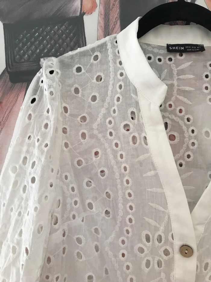 Blouse Shein broderies anglaises M - photo numéro 4