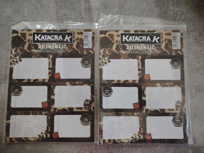 Lot 36 étiquettes scolaires livres cahiers katacra k