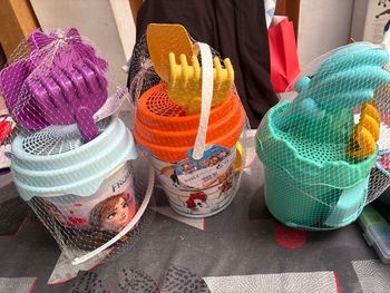 3 seaux de plage et accessoires