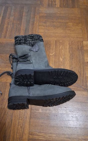 Bottines fourrées grise