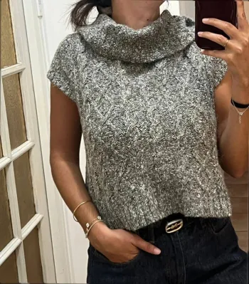 Pull vintage sans manches - neuf - taille S/M