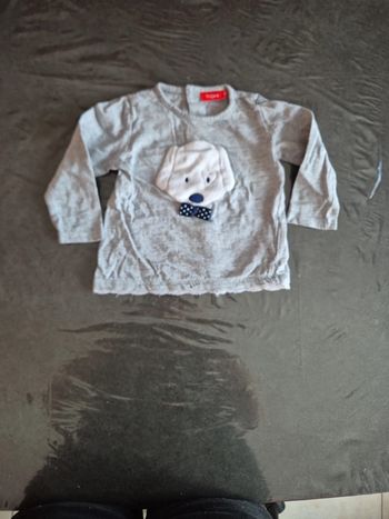 Pulle fille légèrement pailleté avec chien