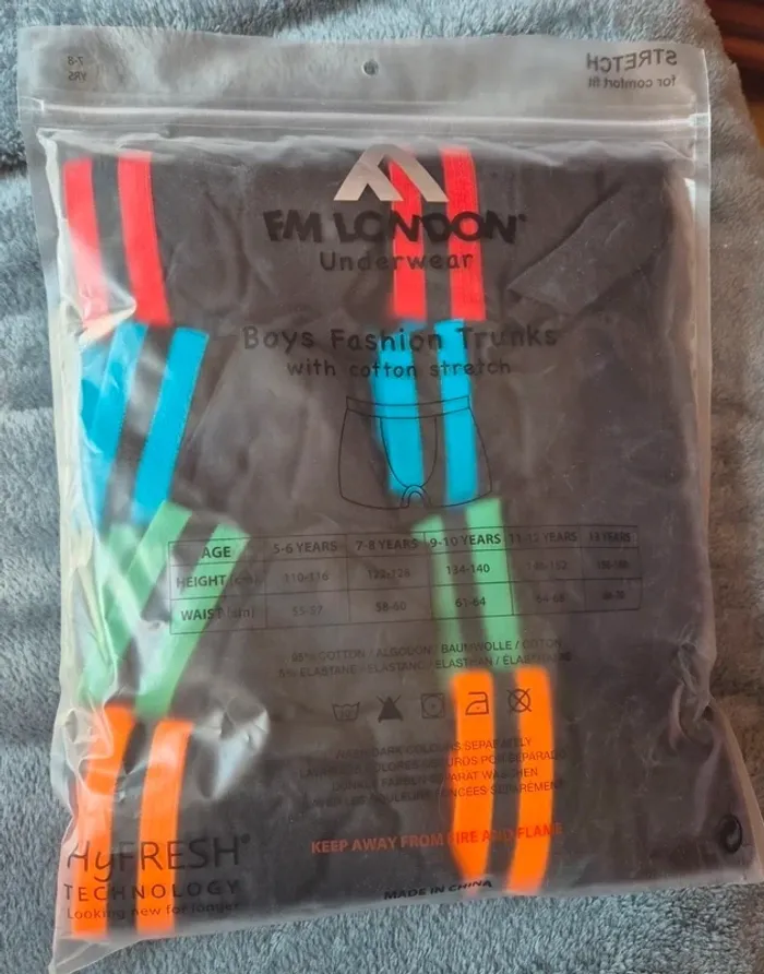 Lot de 8 caleçons 7-8ans neuf