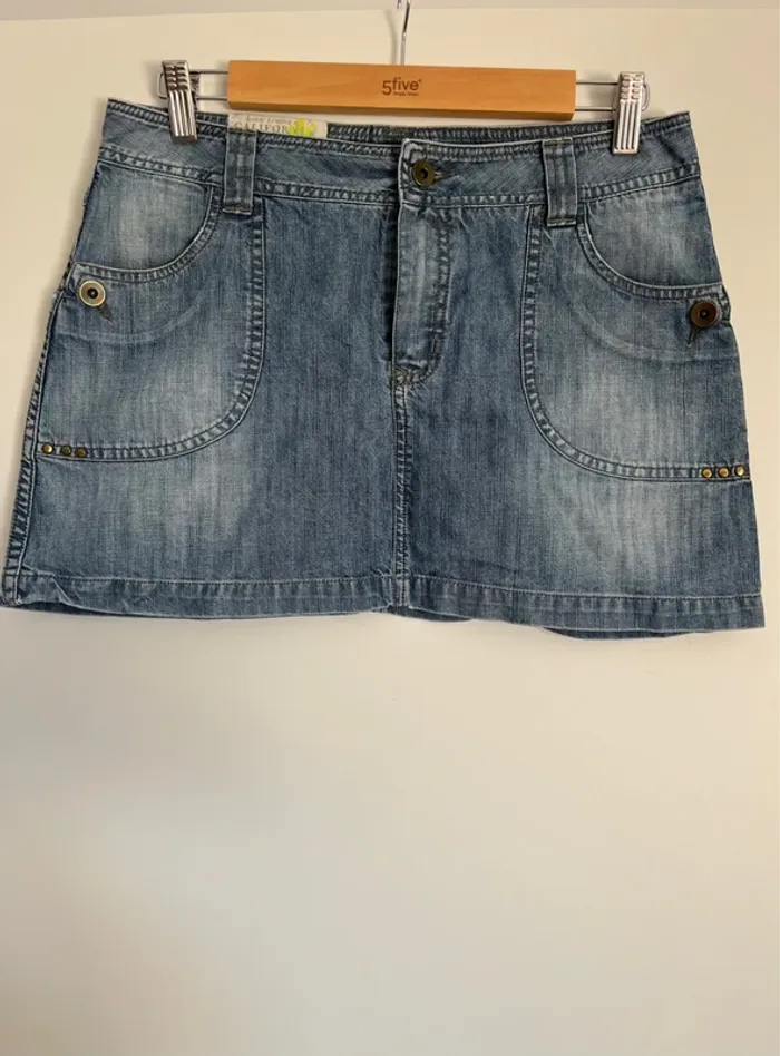 Mini jupe en jean taille basse IKKS - photo numéro 3